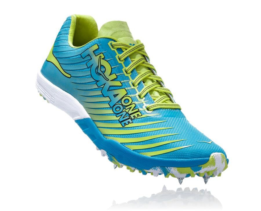 Zapatillas Atletismo Hoka One One Hombre - Evo Xc - Azules/Verde - ZIM826104